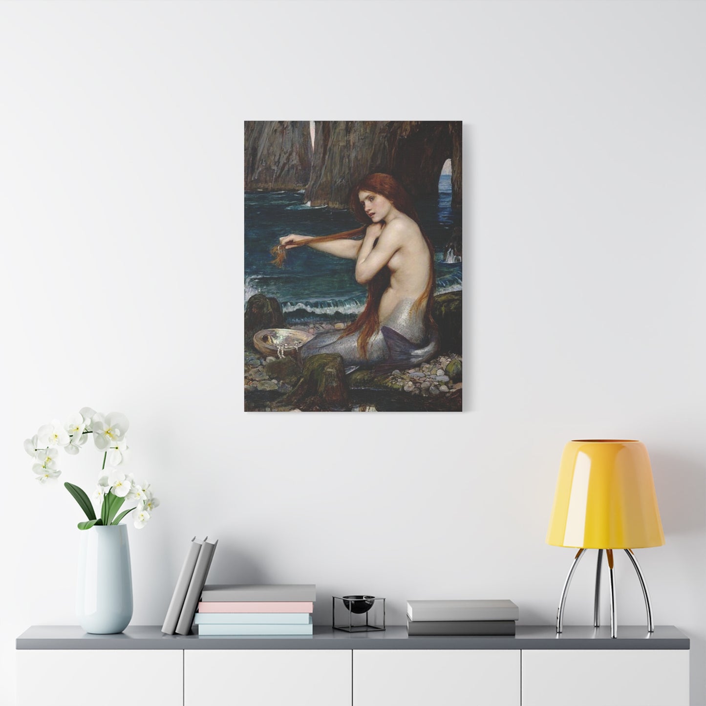 John Waterhouse's Mermaid Matte Canvas Print