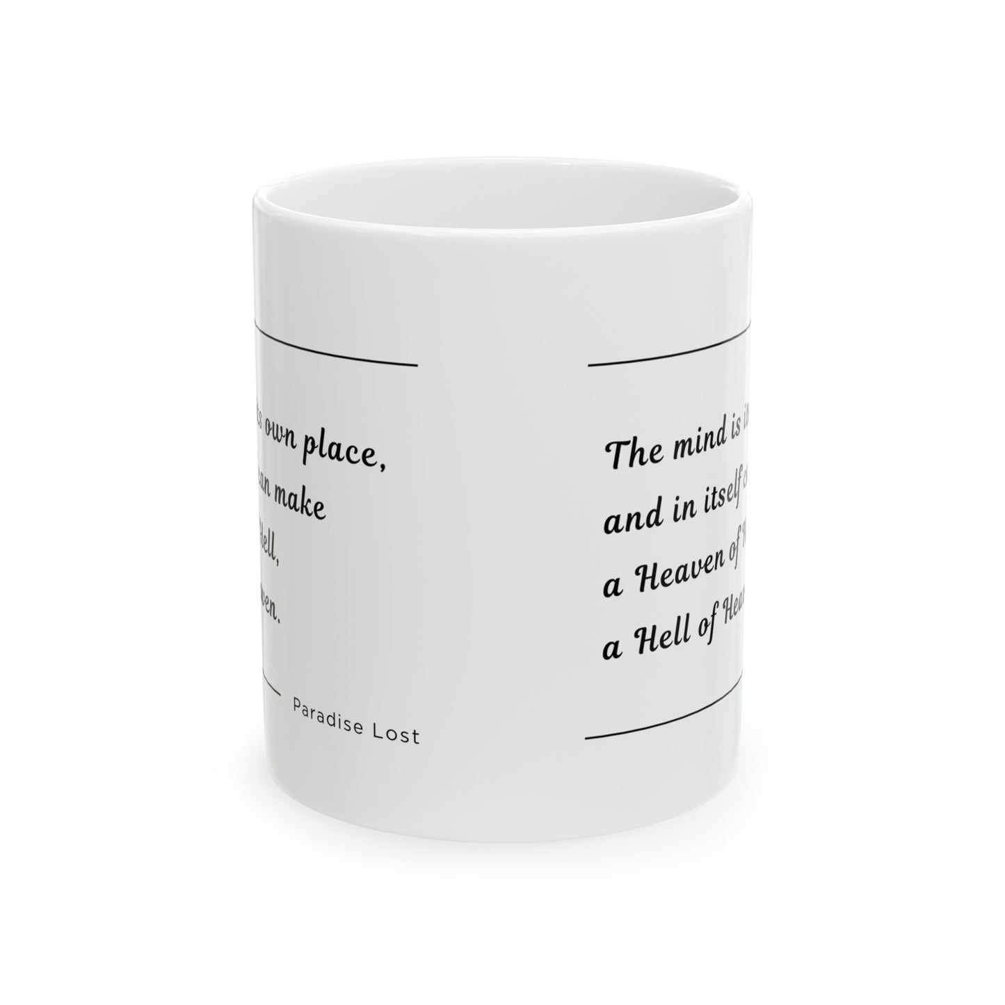 Paradise Lost: Heaven & Hell Within Quote Ceramic Mug