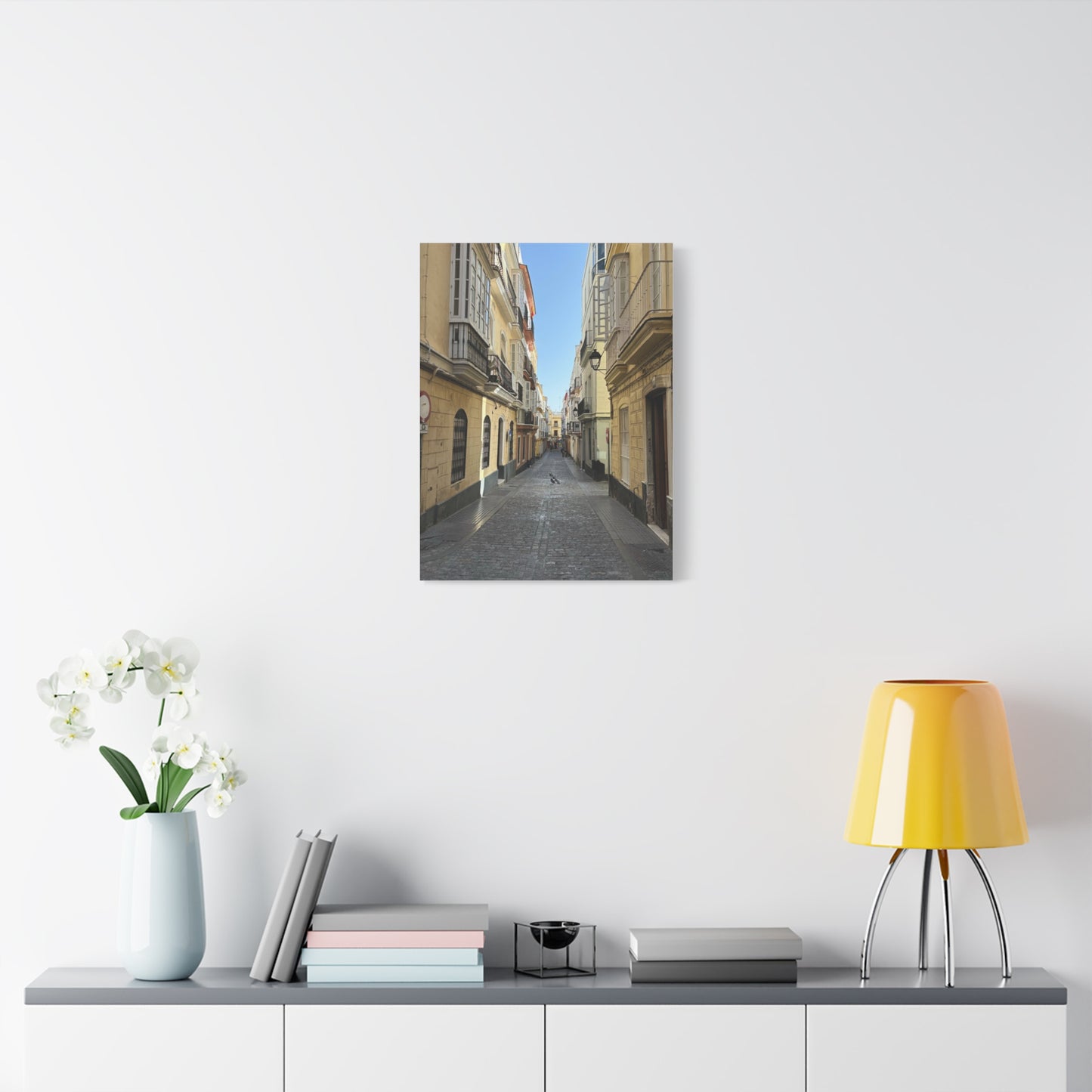 Cádiz Alleyway in Andalusia, Spain Matte Canvas Print