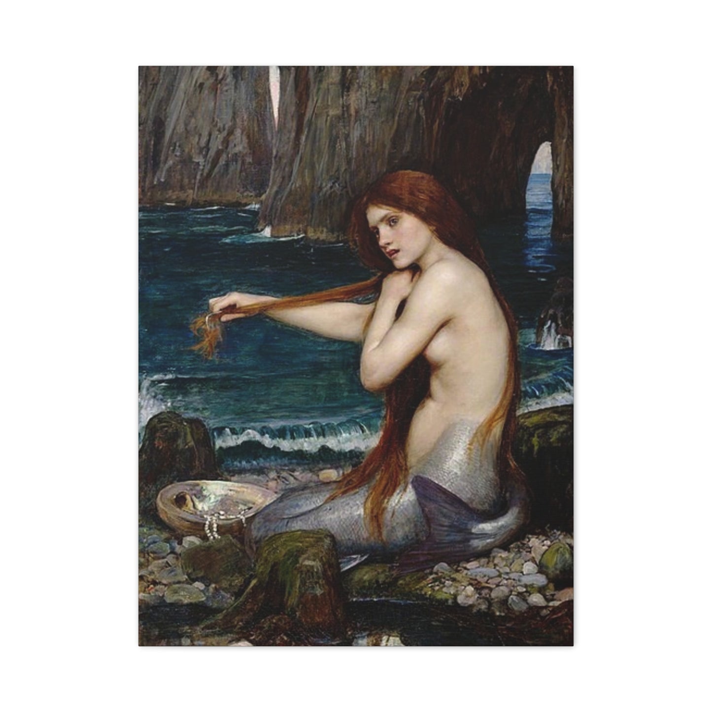 John Waterhouse's Mermaid Matte Canvas Print