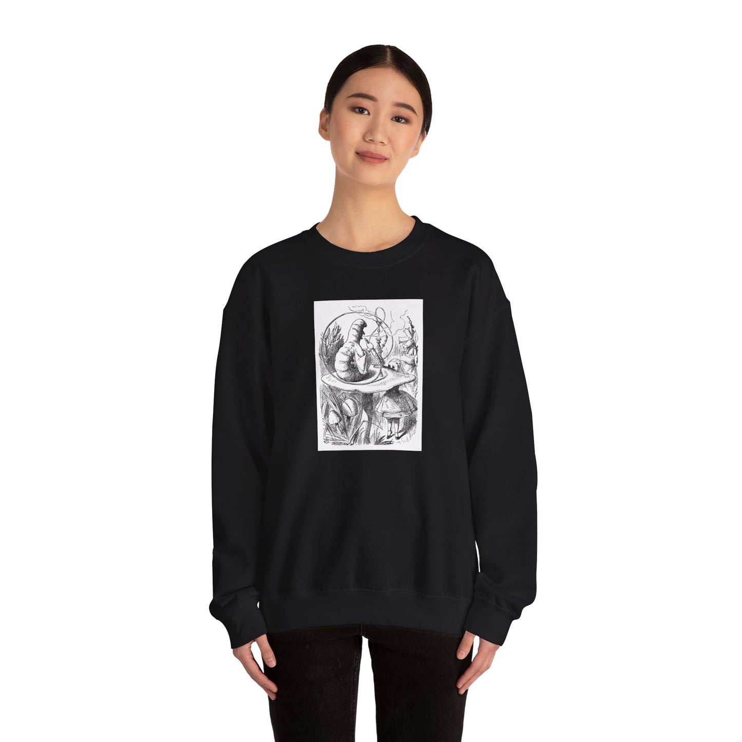 Alice and the Caterpillar, Alice in Wonderland Crewneck Sweatshirt