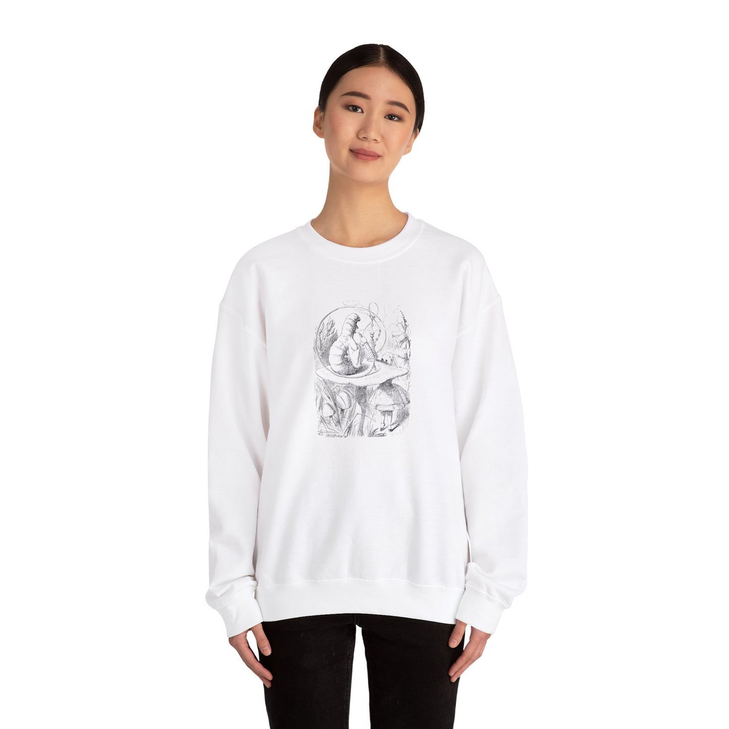 Alice and the Caterpillar, Alice in Wonderland Crewneck Sweatshirt