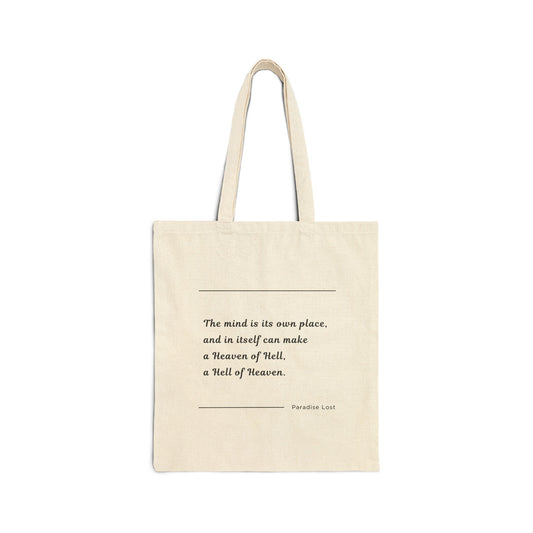 Paradise Lost: Heaven & Hell Within Quote Canvas Tote Bag