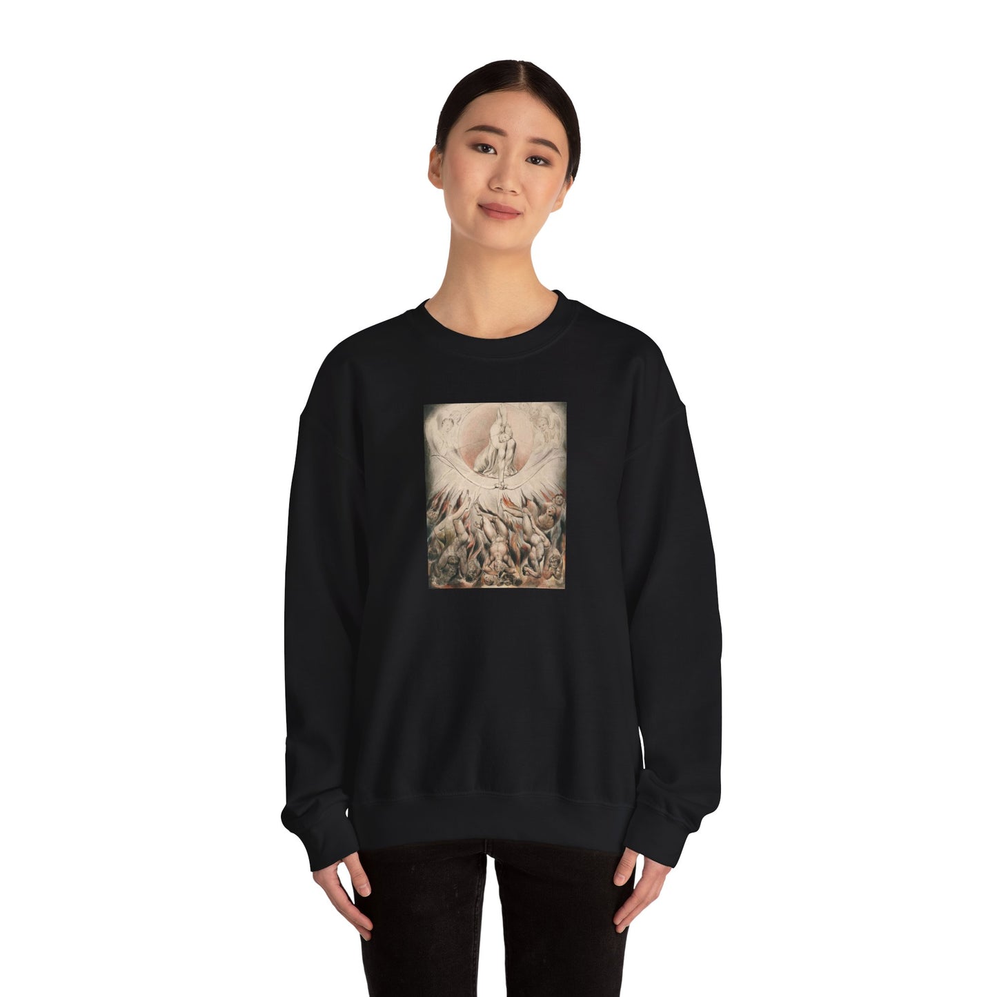 William Blake's Routing of the Fallen Angels Crewneck Sweatshirt