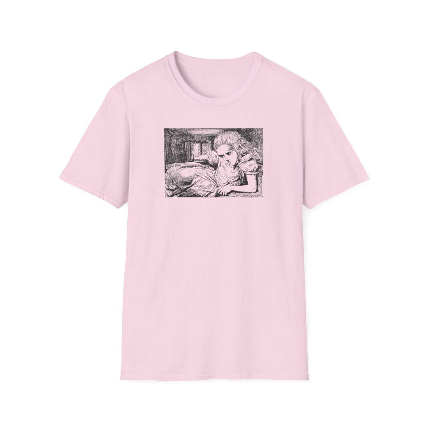 Alice Stuck in the White Rabbit's House, Alice in Wonderland Crewneck T-Shirt