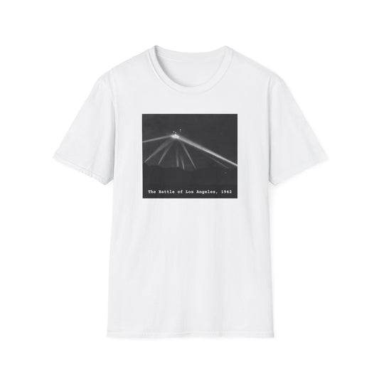 The Battle of Los Angeles 1942 - UFO Encounter T-Shirt, Unidentified Flying Object Shirt, Spaceship, Government Mystery