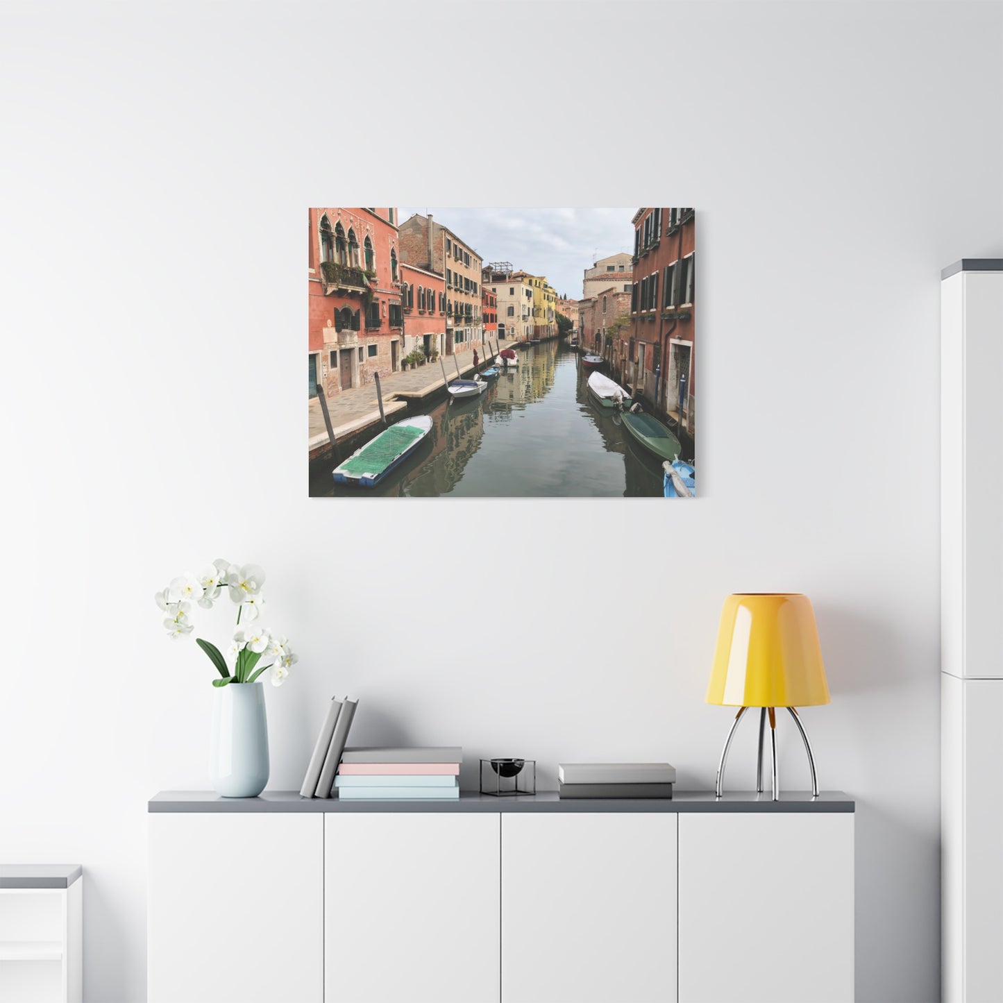 Venetian Canal Matte Canvas Print