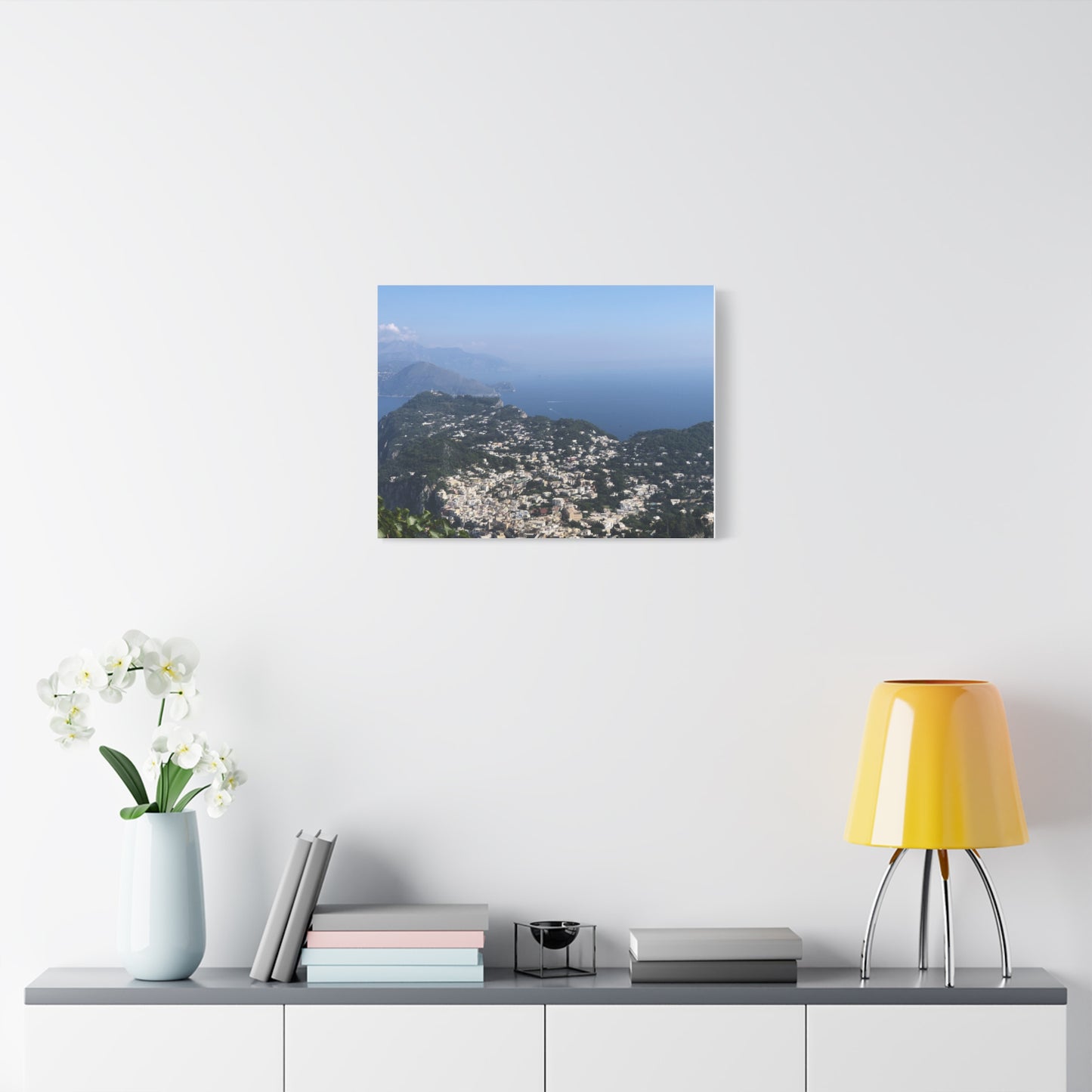 Panoramic View of Capri, Italy, Matte Canvas Print