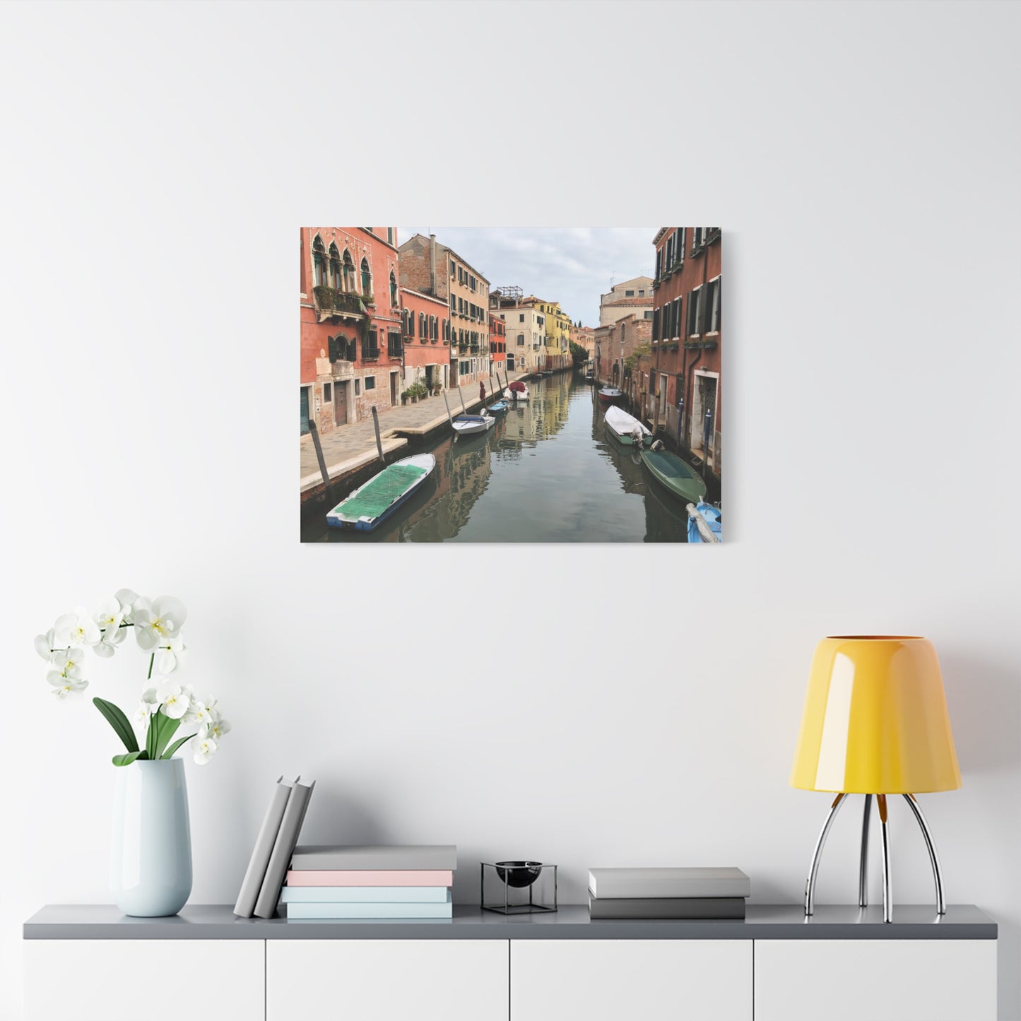 Venetian Canal Matte Canvas Print