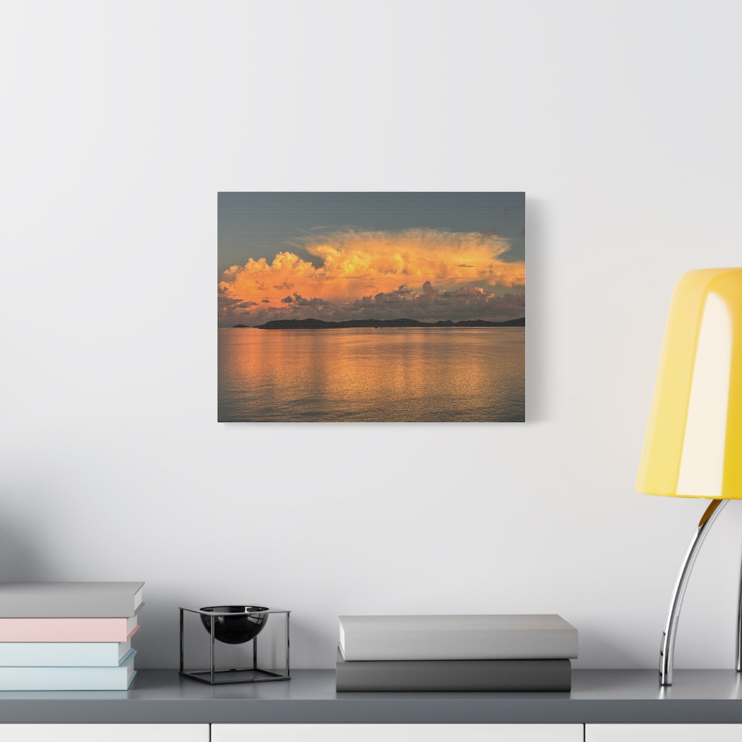 Sunrise over Aharen Beach Okinawa, Japan Matte Canvas Print