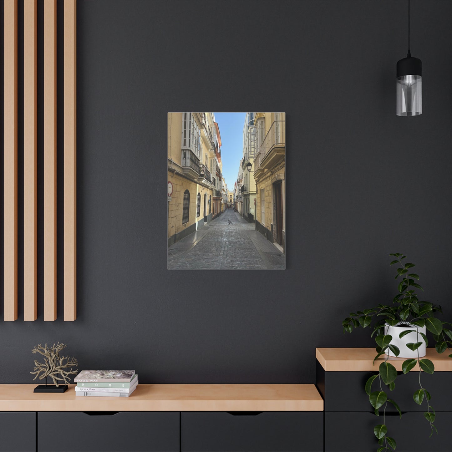 Cádiz Alleyway in Andalusia, Spain Matte Canvas Print