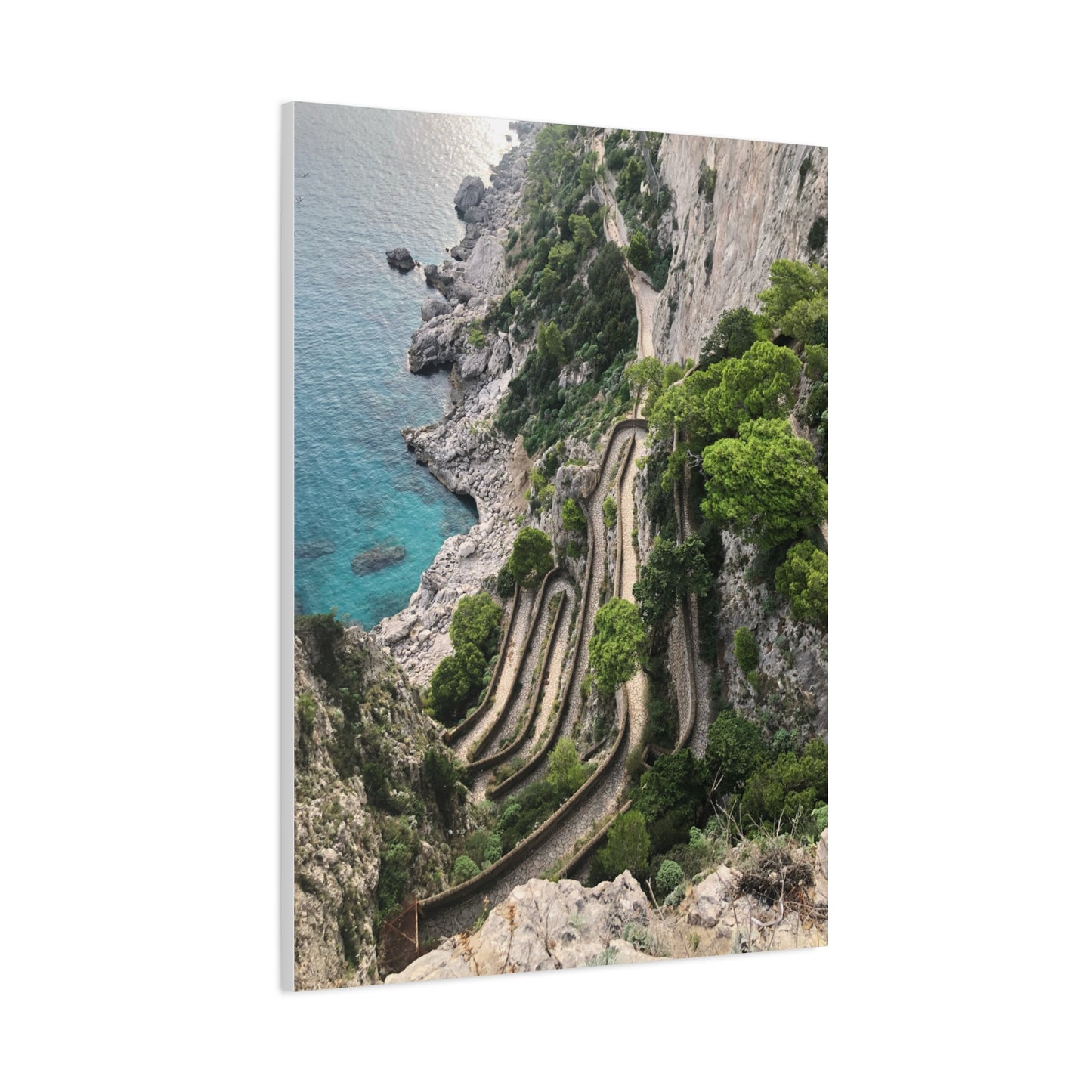 Via Krupp Pathway Capri, Italy Matte Canvas Print