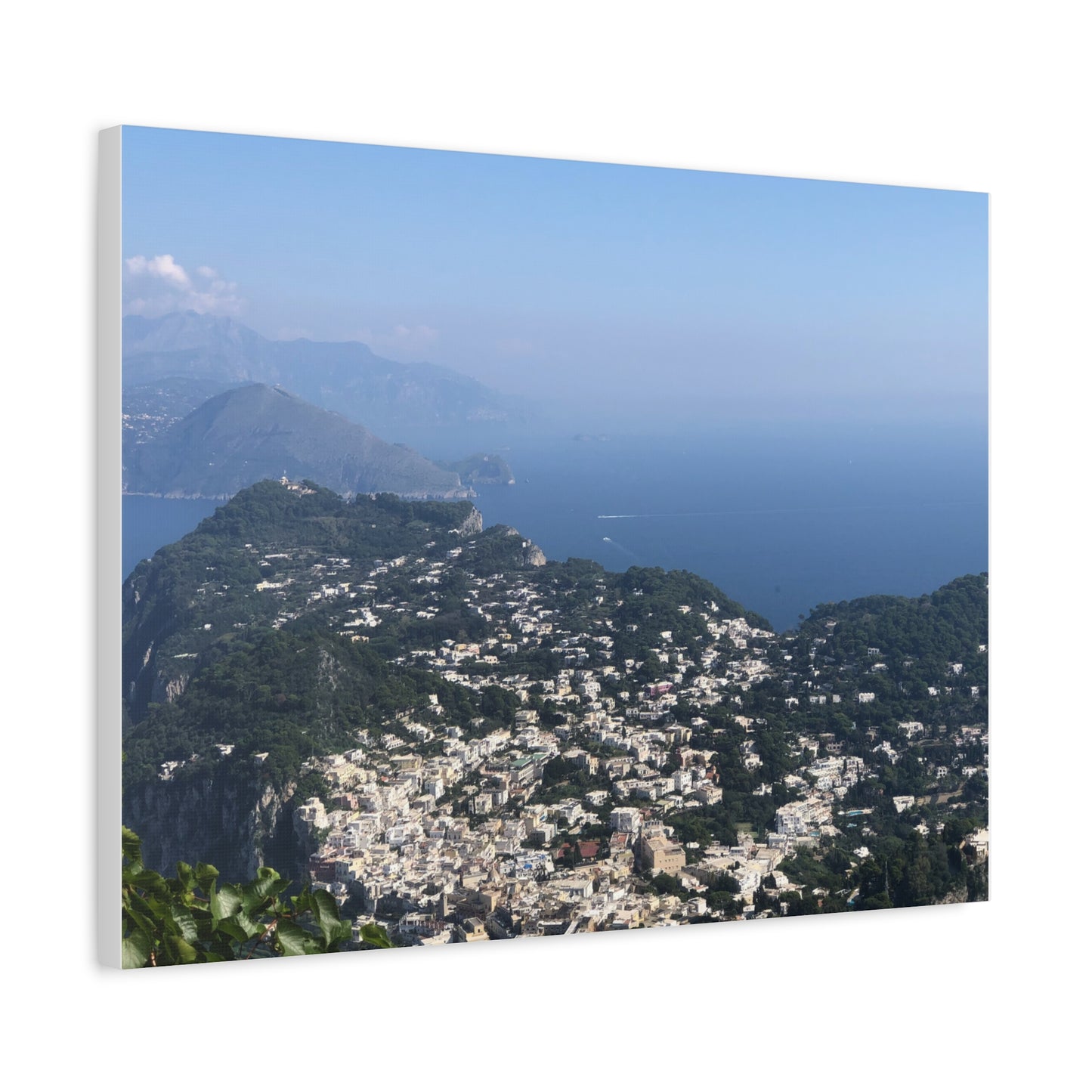 Panoramic View of Capri, Italy, Matte Canvas Print