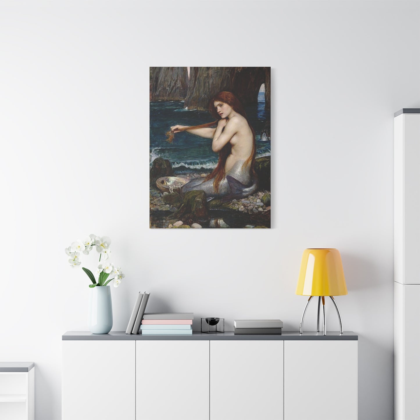 John Waterhouse's Mermaid Matte Canvas Print