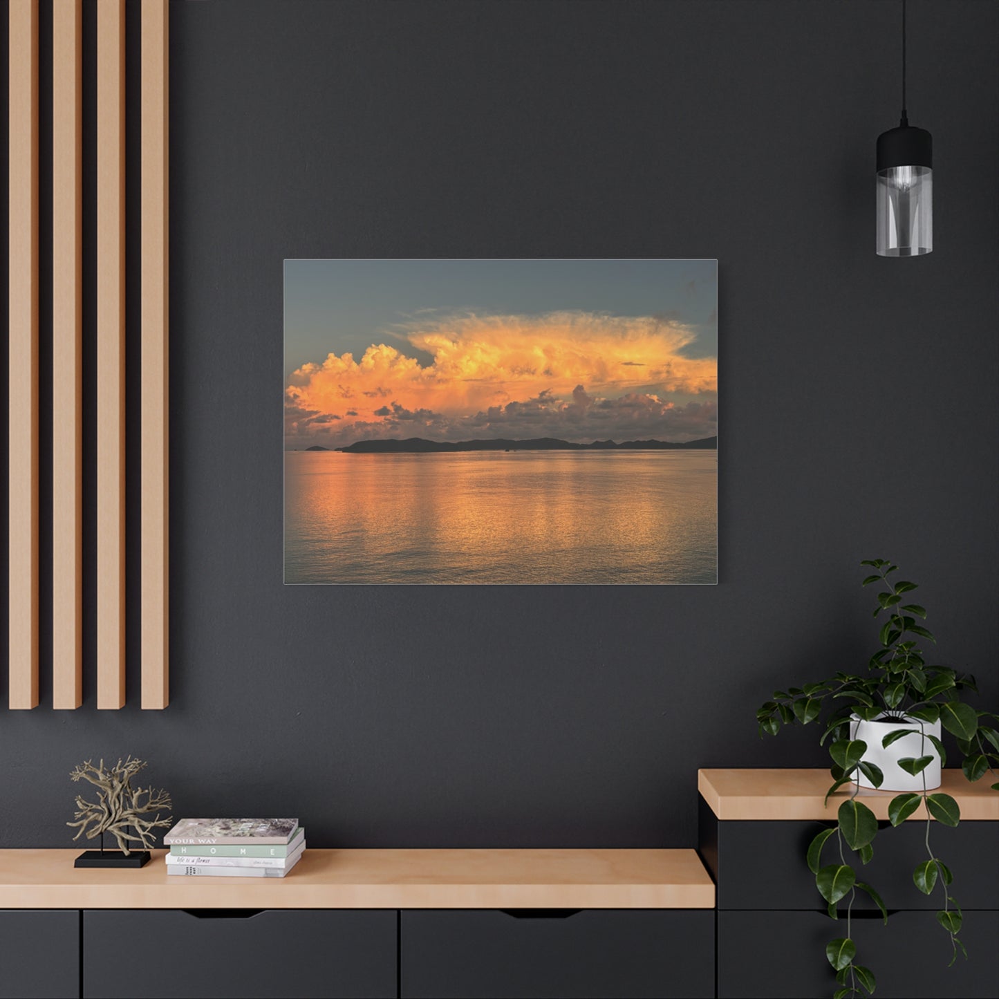 Sunrise over Aharen Beach Okinawa, Japan Matte Canvas Print