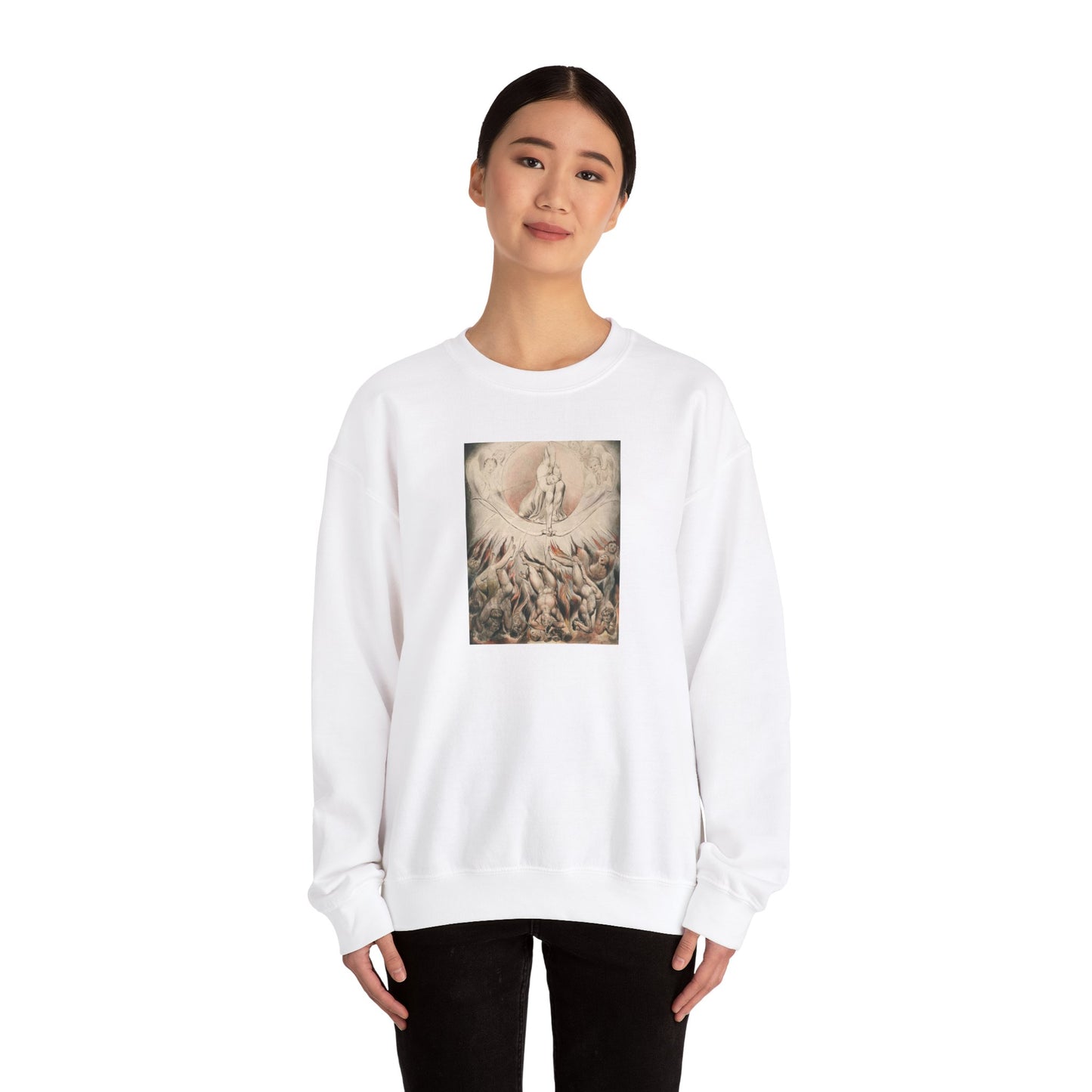 William Blake's Routing of the Fallen Angels Crewneck Sweatshirt