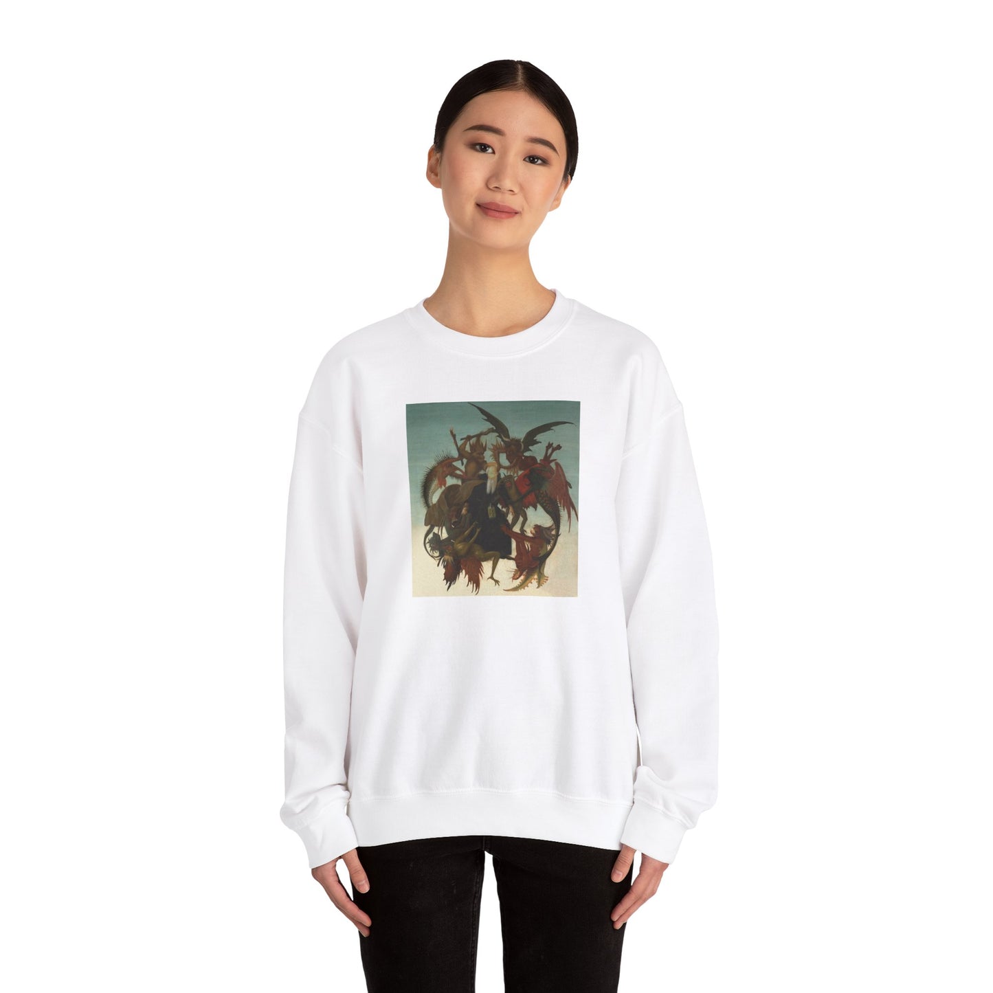 Michelangelo's The Torment of Saint Anthony Crewneck Sweatshirt